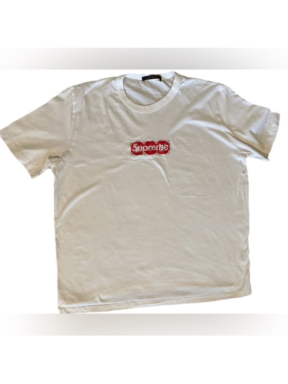 Louis Vuitton White T-Shirt with Red Chest Logo
